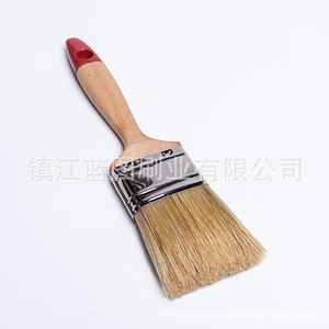 Brocha plana para pintar con mango de madera y cerdas de cerdo de 11-18 mm, origen Zhenjiang, para uso en pintura. - Product Image 4