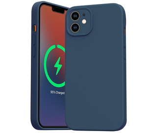 Étui pour téléphone portable en silicone liquide classique pour iPhone 17 Pro, avec aimant, doublure en microfibre douce anti-rayures - Product Image 1