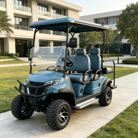 Voiturette de golf électrique Rainbow 72V 5kW 4 places, couleur de carrosserie personnalisable, avec boîte de rangement arrière, homologuée DOT pour les États-Unis