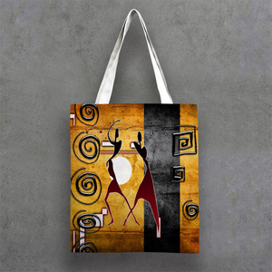 Bolsa <span class=keywords><strong>de</strong></span> Mano <span class=keywords><strong>de</strong></span> Lona Ecológica con Diseño Personalizado <span class=keywords><strong>de</strong></span> Arte Nacional Africano, Pintura al Óleo <span class=keywords><strong>de</strong></span> Dibujos Animados - Product Image 2