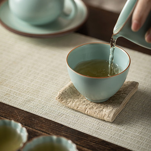 Taza de té de cerámica Ru Kiln con patrón craquelado, taza individual para degustación de té Kung Fu, taza maestra, origen Condado de Dehua - Product Image 3