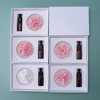 Diffuseur de pierres en gros, diffuseur d'huiles essentielles en céramique en forme de fleur, diffuseur en pierre, pierre aromatique, plat en céramique