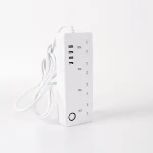Tuya WiFi Smart Universal Power Strip APP control Protector Extension Socket 4 USB Ports Power Cord With Timer
