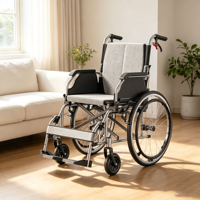 Silla de Ruedas Plegable Exclusiva para Personas Mayores, con Ruedas Amortiguadoras, Carrito de Movilidad Portátil para Pacientes con Parálisis