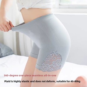 I-0766 Short de sécurité en <span class=keywords><strong>dentelle</strong></span> pour femme, antidérapant, fin, grande taille, version coréenne, taille haute, effet ventre plat et rehaussement des hanches, trois-quarts - Product Image 4
