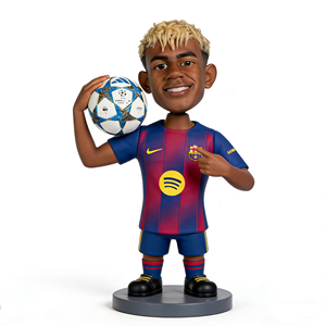 Statuetta Personalizzata Fatta a Mano Bobble Head in Resina Artigianale Giocatore di Calcio Jamal Musiala Bobble Head Statuetta Figurina - Product Image 5