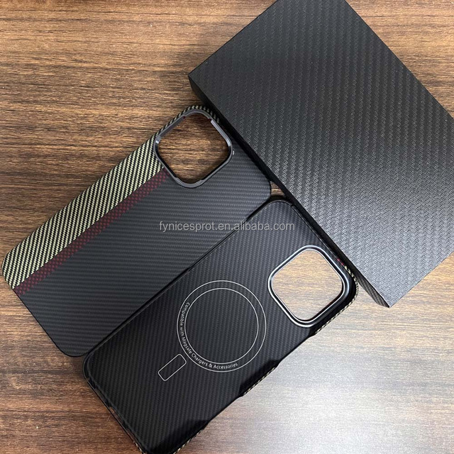 New Texture High Quality Real Aramid Fiber Case for Yellow/red/black Mix Color 16/pro/16pro Max/16plus Mobile Phone case