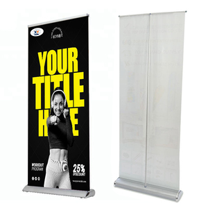 Высококачественный алюминиевый рулонный стенд с широким основанием, сверхпрочная рама для рулонного баннера, напольная рекламная стойка - Product Image 3