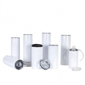 Lot de 4 Gobelets Isothermes Mince en Acier Inoxydable avec 4 Couvercles, Capacités 12oz et 16oz, Isolation 6-12 Heures, avec Paille, Idéal pour Cadeaux - Product Image 1