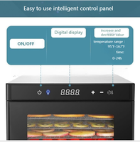 Déshydrateur alimentaire multifonctionnel électrique intelligent à 8 couches avec commande tactile en acier inoxydable 700W 70°C pour viande et fruits