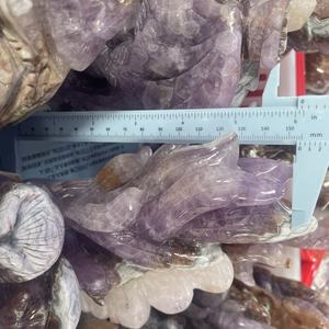 Grosir alami ukiran batu akik hewan rubah penyembuhan kristal kuarsa hewan kerajinan untuk dekorasi - Product Image 4