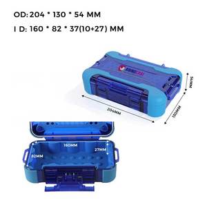 Boîte <span class=keywords><strong>à</strong></span> <span class=keywords><strong>outils</strong></span> simple personnalisée pour PC, boîte <span class=keywords><strong>à</strong></span> <span class=keywords><strong>outils</strong></span> portable en plastique, boîte de rangement, étui rigide imperméable bleu - Product Image 3