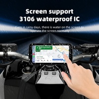 Caméra de tableau de bord double objectif HD 6,25'' 1560x720 avec TPMS, GPS, vitesse en temps réel, moule privé, déverrouillage rapide, Android Auto sans fil et CarPlay pour moto