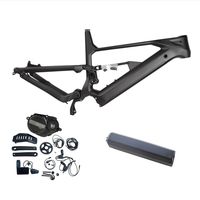 Kit de cadre en carbone Dengfu E82 Enduro EMTB, suspension intégrale, passage des câbles interne, compatible avec Bafang M510 M560 48V 21Ah, batterie cachée