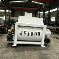 Bétonnière à double arbre à rotation forcée JS1000 |   Centrale de Béton Prête à l'Emploi Industrielle de 1000L, Machine de Malaxage