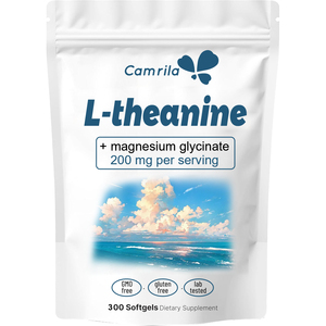 Suplemento Dietético de L-Teanina en Cápsulas Blandas de Marca Privada OEM, con Glicinato de Magnesio 200 mg por Porción, Sin GMO ni Gluten - Product Image 1