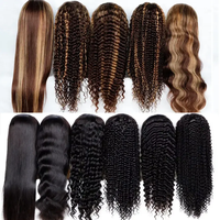 Grosir 100% rambut Remy Brasil renda HD rambut renda coklat muda Wig tanpa lem lurus panjang dengan lapisan warna alami gaya potongan untuk wanita