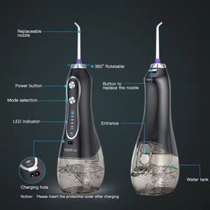 Hydropulseur dentaire électronique portable de haute qualité, fonctionnant sur piles, 5 modes, 5 têtes de pulvérisation, étanche IPX7, pour l'extérieur - Product Image 5