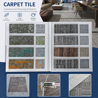 Moquette de bureau haut de gamme, résistante à l'usure, à rayures quadrangulaires, modulaire, pour réception d'entreprise et salle de conférence