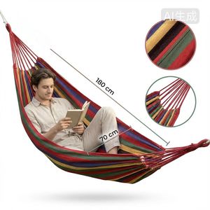Hamaca de Lona Personalizada al por Mayor de Fábrica, Hamaca Plegable Resistente, Portátil y Ultraligera para Acampar al Aire Libre - Product Image 5