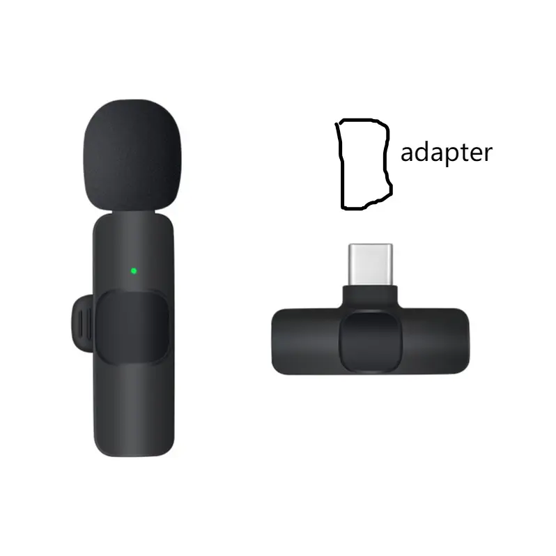 Lapel Lavalier inalámbrico Plug-Play, micrófono automático para USB-C y teléfonos Android