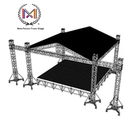 Solución de Escenario Integrada con Certificación TUV, Techo de Estructura Curva de Aluminio, Sistema de Escenario Modular Resistente a la Intemperie para Conciertos al Aire Libre