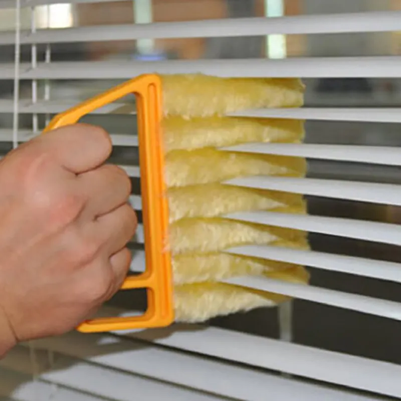 Prático Janela Escova De Limpeza de Microfibra Espanador da Limpeza Do Condicionador de Ar com Lavável Persiana Obturador Lâmina de Limpeza