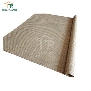 Panneaux de revêtement en rotin tissé artificiel pour mur et <span class=keywords><strong>plafond</strong></span>, <span class=keywords><strong>mat</strong></span>ériau de décoration, rouleau de tissage en rotin synthétique - Product Image 1