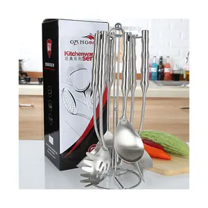 High Quality Bamboo Style Stainless Steel Utensils Matte Polish Kitchen Accessories Tool