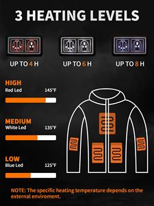 Chaqueta Térmica Unisex para Esquí y Snowboard, 7.4V 20000mAh, Impermeable, Cortavientos, Ecológica, Diseño Freestyle de Nailon/Algodón - Product Image 4