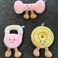 Jouets en peluche et pendentifs mignons en forme d'haltères, de kettlebells et de barres de musculation pour les passionnés