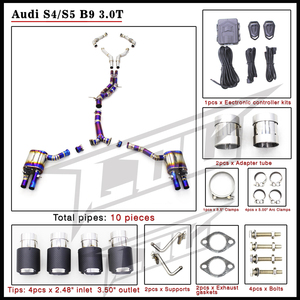 Sistema de <span class=keywords><strong>Escape</strong></span> Catback OEM para <span class=keywords><strong>Audi</strong></span> S4/<span class=keywords><strong>S5</strong></span> B9 3.0T 2019-2023, Tubo de <span class=keywords><strong>Escape</strong></span> de Titanio, Tubo Delantero, Silenciador - Product Image 6