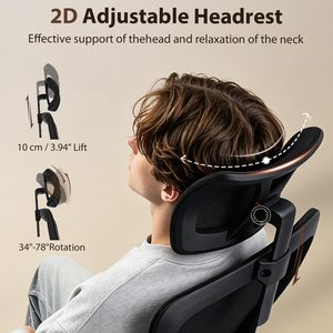 Silla Ejecutiva Moderna de Respaldo Alto, la Mejor Silla de Oficina Ergonómica de Malla con Reposacabezas - Product Image 3