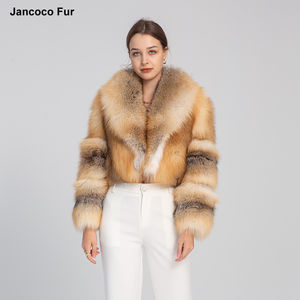 Trasporto veloce di Lusso Cappotto di Pelliccia di Volpe Naturale Giacche Reale Cappotto di Pelliccia Con Grande Collo di Pelliccia - Product Image 2