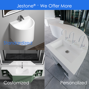 Lavabo en surface solide acrylique moderne <span class=keywords><strong>grand</strong></span> <span class=keywords><strong>format</strong></span> - Lavabo de salle de bain d'hôtel écologique, dessus de meuble sans joint, approvisionnement en vrac pour - Product Image 5