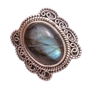 Natural <b>Labradorite</b> Gemstone <b>Rings</b> Handmade Fine Jewelry Bulk Wholesale 925 Sterling Silver <b>Rings</b> Jewelry Suppliers - Product Image 1