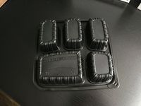 Barquettes à sushi jetables en PET micro-ondables à 5 compartiments pour plats à emporter, contenants alimentaires, salades, sandwichs, pains, emballages pour repas