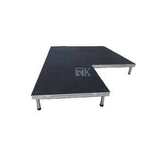 Plataforma Cuadrada Desmontable para Reuniones, Escenario con Altura Ajustable en Oferta - Product Image 1