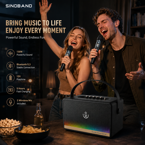 ลำโพง Sinoband <span class=keywords><strong>Mirage</strong></span> 130W สำหรับโฮมเธียเตอร์ปาร์ตี้ 5.3 ตัว  แบบกันน้ำ IPX5  3 ตัวเรือน  แบตเตอรี่มากกว่า 10000mAh - Product Image 1