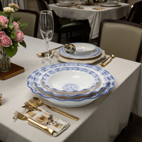Grand bol à soupe rond en mélamine réutilisable en forme de fleur, nouveau style