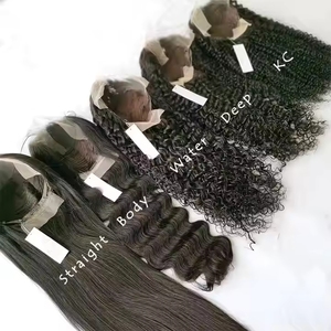 Pelucas sin pegamento de cabello humano virgen vietnamita de lujo original, ondulado, con doble trama y encaje frontal, para mujeres afroamericanas. - Product Image 6