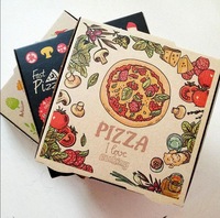 Boîtes à pizza rectangulaires pliables biodégradables personnalisées en gros pour l'emballage personnalisé