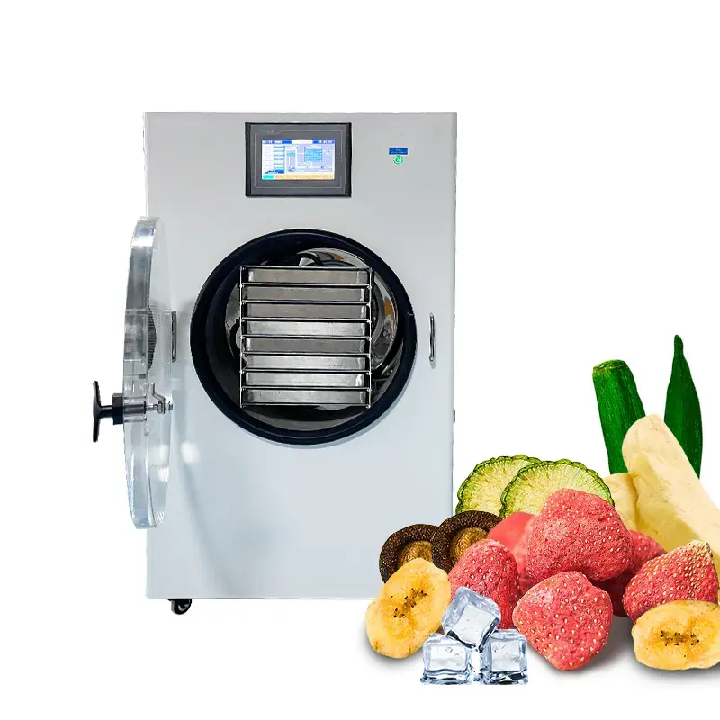 Gehele Verkoper Prijs Commerciële 10Kg HFD-8 Vacuümpomp Vriesdroger Voor Voedsel Snoep Fruit Thuisgebruik Industrie Droge Machine