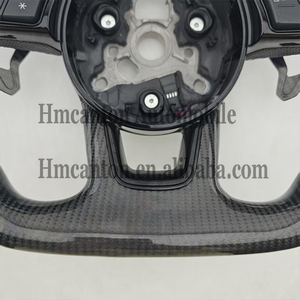 หนังคาร์บอนไฟเบอร์แบบเจาะรู สำหรับพวงมาลัยรถยนต์ออดี้ รุ่น A3 A4 A4L A5 A7L A8 Q5 Q7 B9 A6 R8 ขายดี คุณภาพเยี่ยม - Product Image 2