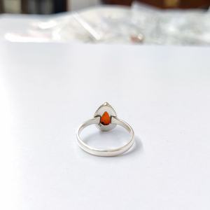 Bague en argent sterling 925 avec pierre de grenat, collection artisanale de bijoux en argent et en cornaline, au meilleur prix, réglable - Product Image 5