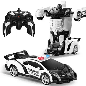 One-Button Transforming and 360 Degree Rotating Drifting 1 18 Scale Independent 2.4G Robot Deformation Transform RC Car Toy