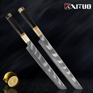 Xituo Nhật Bản sakimaru dao bát giác xử lý đầu bếp dao AUS-10 Damascus thép nhà bếp Chuyên Nghiệp Cá Sashimi dao - Product Image 2