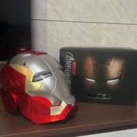 Casque LED à commande vocale pour cosplay, s'allume et s'éteint manuellement, idéal pour les fêtes d'Halloween ou comme cadeau