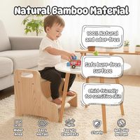 Tabouret à deux niveaux en bois massif moderne, tabouret à double étage en bois pour la cuisine, la salle de bain, la chambre à coucher