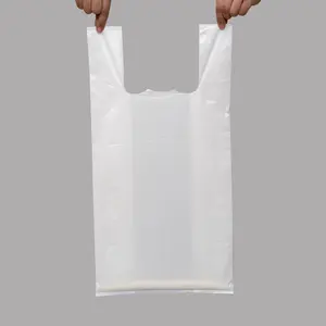 Özel biyobozunur süpermarket plastik T shirt rulo torba